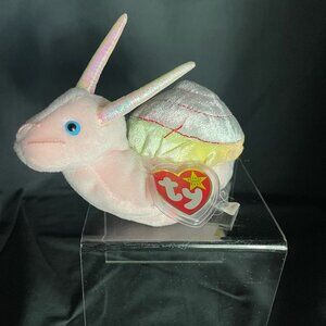 RARE TY ORIGINAL BEANIE BABY SWIRLY THE SNAIL 1995 RETIRED W/ORIGINAL TAG
